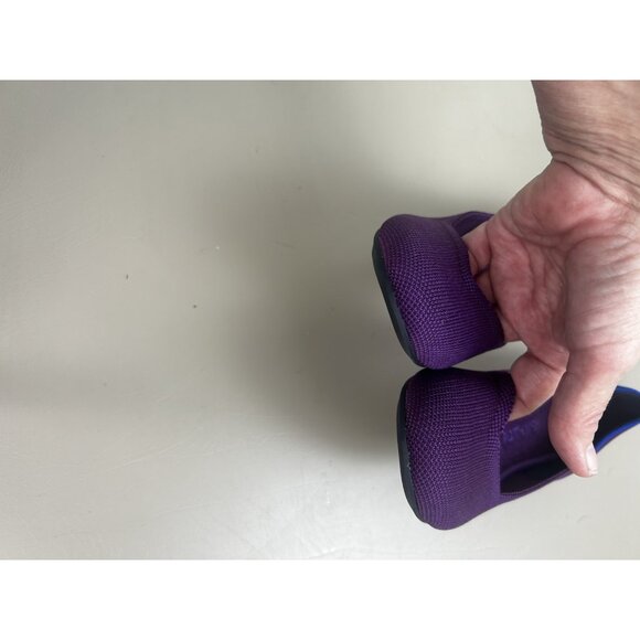 Rothy's The Flat Women's 7 Fig Purple Wine Knit Round Toe Ballet Shoes - Picture 10 of 14